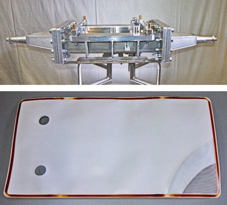 Counter current experimental membrane module and rectangular membrane envelope