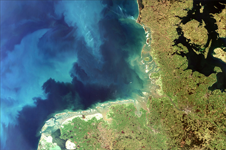 Satelitenbild Küste