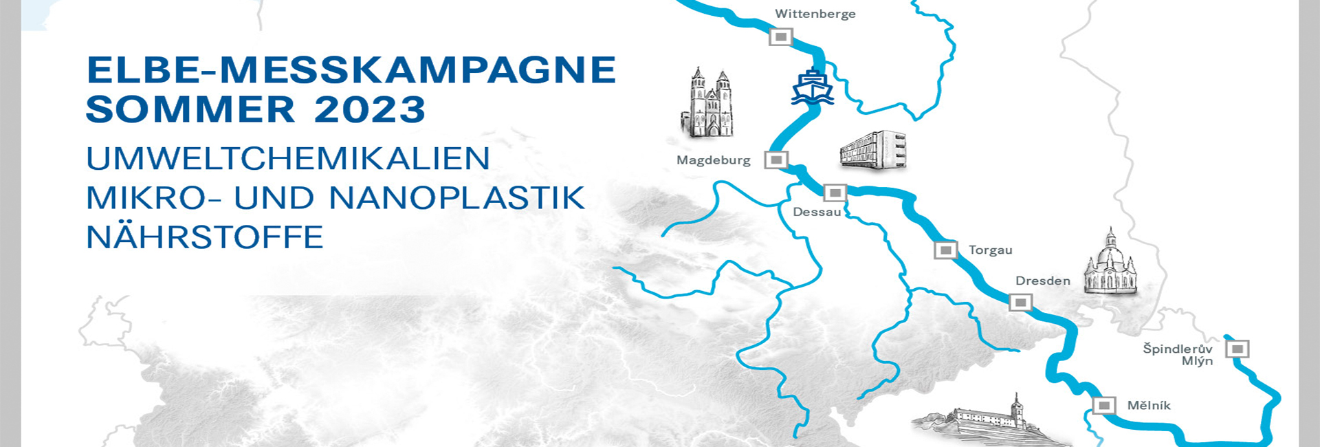 Graphic: Course of the Elbe River (Copyright: UFZ)