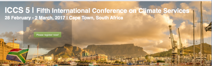 ICCS 5 I 5. International Conference on Climate Services 28.02.-02.03.2017 I CApe town, south africa