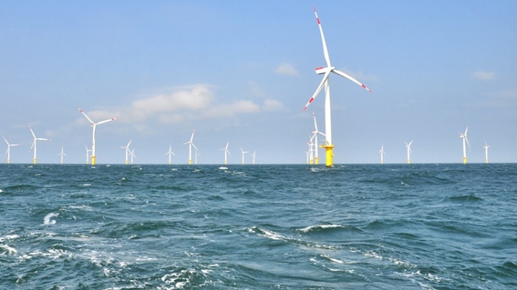Wind park in the North Sea (Photo: Bettina Rust / HZG)