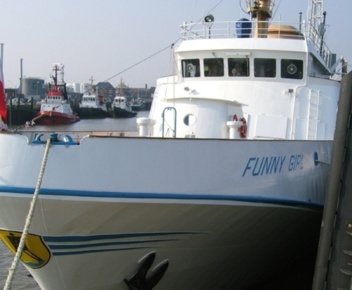Ausflugsschiff FunnyGirl Auf dem Schiff ist eine FerryBox installiert