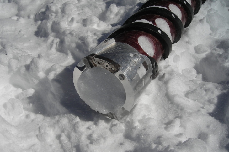 drilled ice core of Mt Ortler