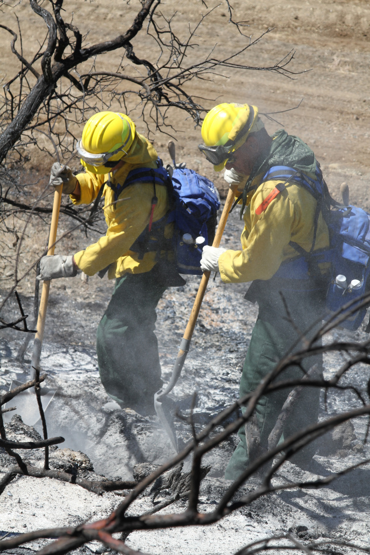 the National Guard fights the forest fires