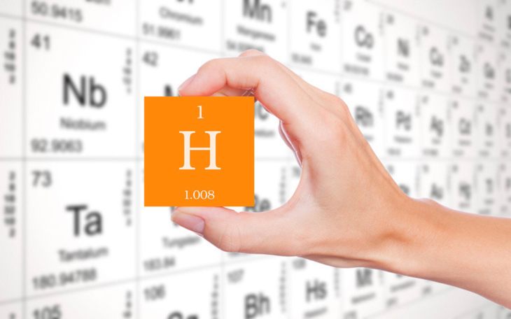 Periodic system symbol: Hydrogen is the most common element