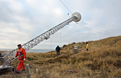 Arbeiten an der Radarstation auf Sylt