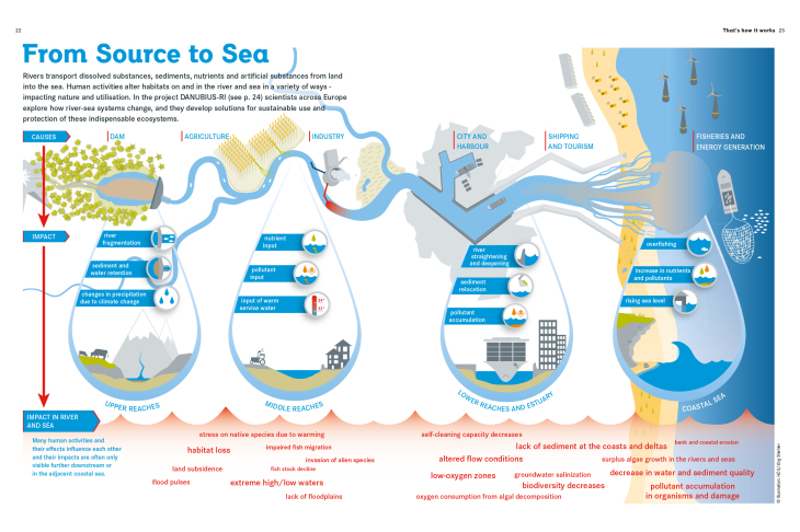 Info graphic "From the source to the sea"